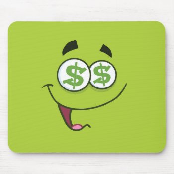 Happy Money Emoji Mouse Pad by FaerieRita at Zazzle