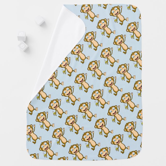 Happy Monkey Baby Blanket (In Situ)