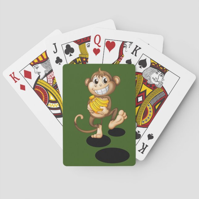 happy monkey Classic Playing Cards (Back)