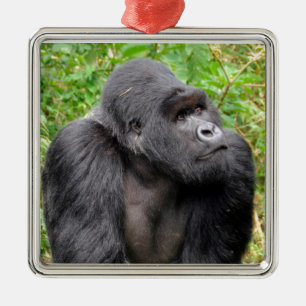 Happy Monkey Metal Ornament