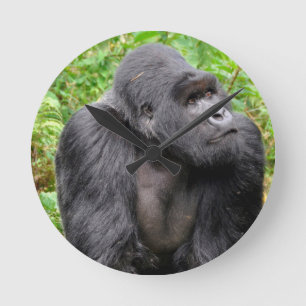 Happy Monkey Round Clock