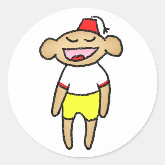 Happy Monkey Stickers (Front)