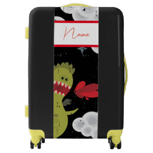 HAPPY MONSTER DRAGON CUSTOM NAME LUGGAGE