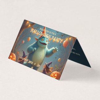 Happy Monster Halloween Party for Kids Invitation