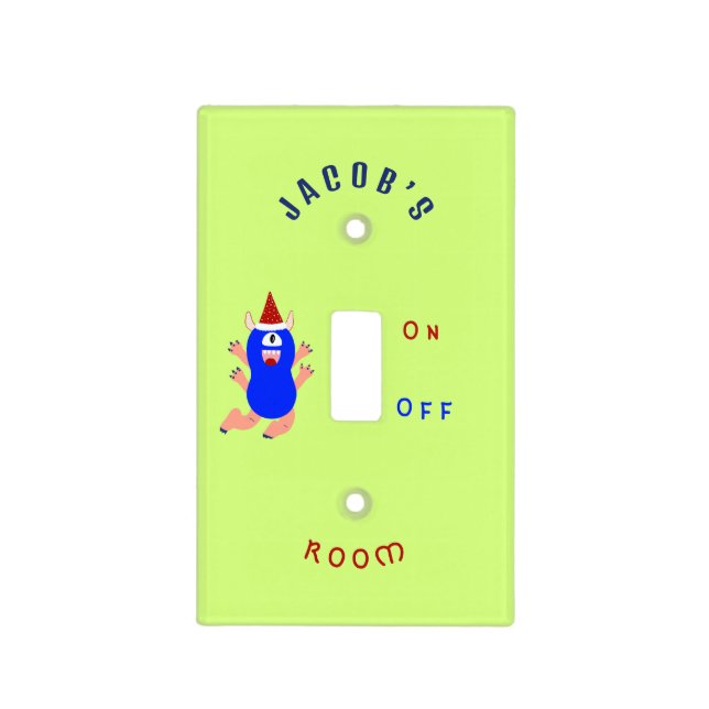 Happy monster light switch cover (Front)