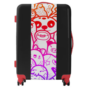 HAPPY MONSTER LUGGAGE FOR KIDS CUSTOM MONOGRAM