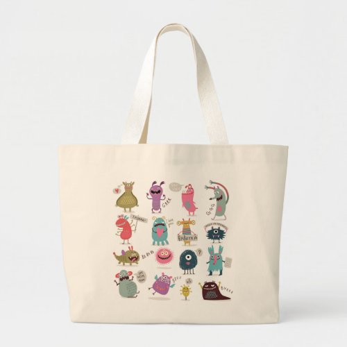 HAPPY MONSTER PERSONALIZED Tote Bag