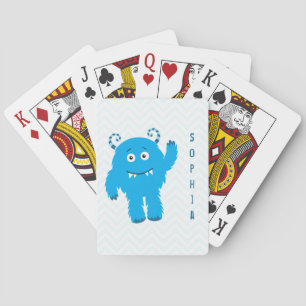 Happy Monster with First Name, Little Kid Poker Cards