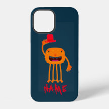 HAPPY MONSTER WITH HAT CUSTOM NAME IPHONE 12 CASE
