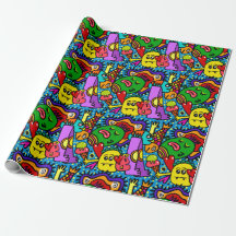 HAPPY MONSTER Wrapping Paper