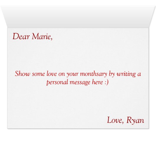 Happy Monthsary (Inside Horizontal (Bottom))