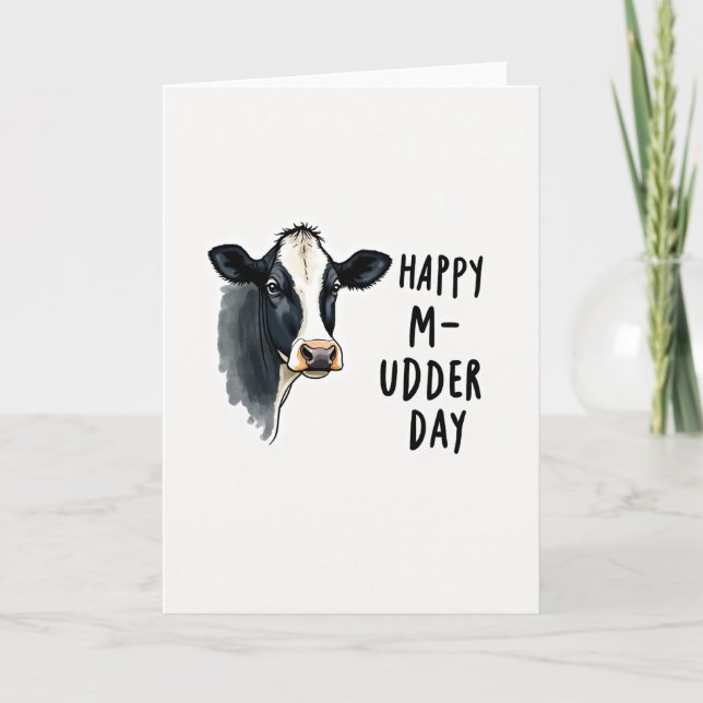 Happy Moo Udder Day Animal Card (Front)