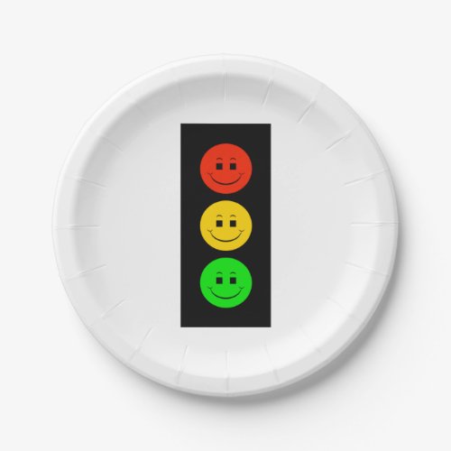 Happy Moody Stoplight  Paper Plates