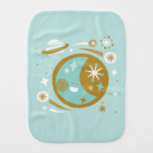 Happy Moon Burp Cloth