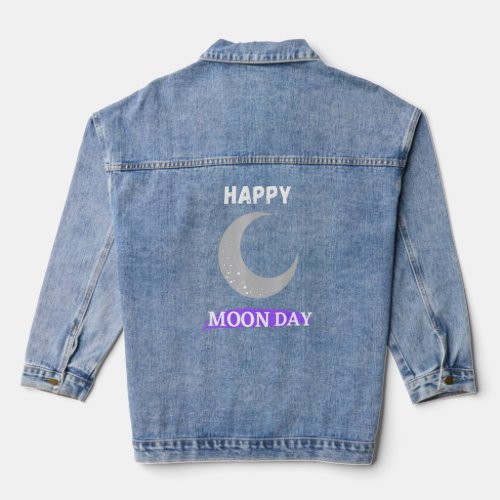 Happy Moon Day Moo Denim Jacket