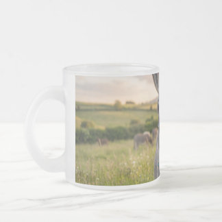 Happy Morning Donkey Frosted Glass Coffee Mug