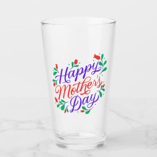 Happy mother day glass