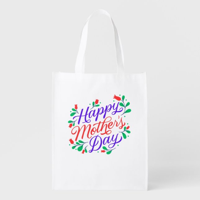 Happy Mother day  Grocery Bag (Front)