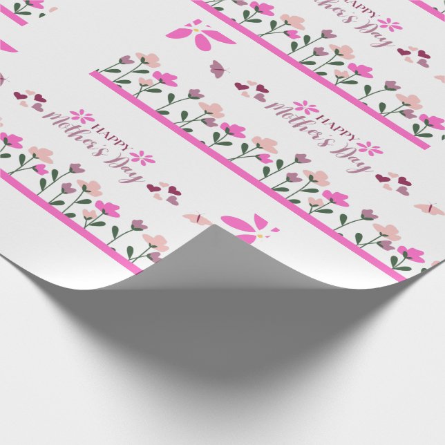 Happy Mother day multi Colour Design Wrapping Paper (Corner)
