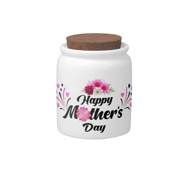 Happy Mother day unique modern design for gift Candy Jar (Front)