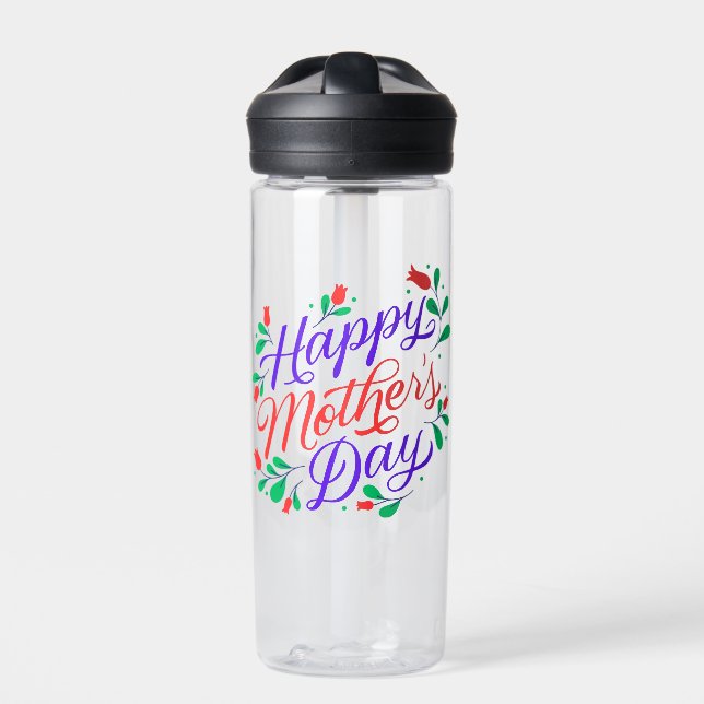 Happy mother day  water bottle (Front)