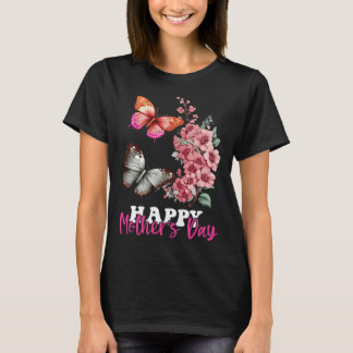 Happy Mother s Day 2023 Mothers Day Butterfly Mom  T-Shirt