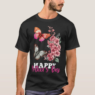 Happy Mother s Day 2023 Mothers Day Butterfly Mom  T-Shirt