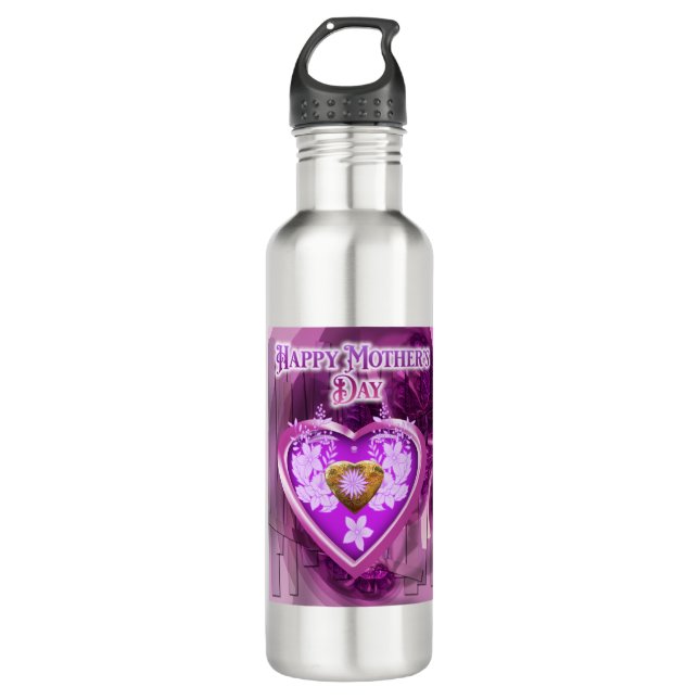 Happy Mother’s Day Beautiful  Stainless Steel Water Bottle (Front)