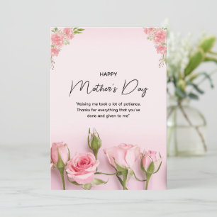 Happy Mother’s Day Card, Floral Mothers day Card