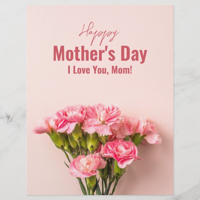Happy Mother’s Day Card Floral Mothers day Gift Flyer (Front)