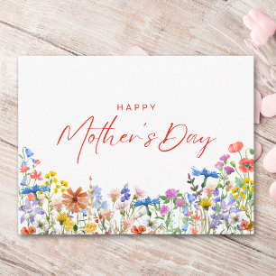 Happy Mother’s Day Colorful Wildflowers Postcard