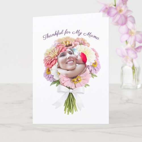 Happy Mother’s Day Faith Floral Bouquet Photo Card