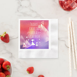 Happy Mother’s Day Floral Cool Stylish  Napkins
