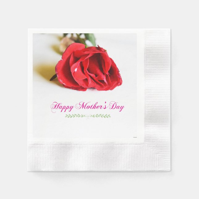 Happy Mother’s Day Floral Cool Stylish  Napkins (Front)