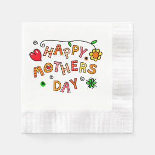 Happy Mother’s Day Floral Cool Stylish Napkins