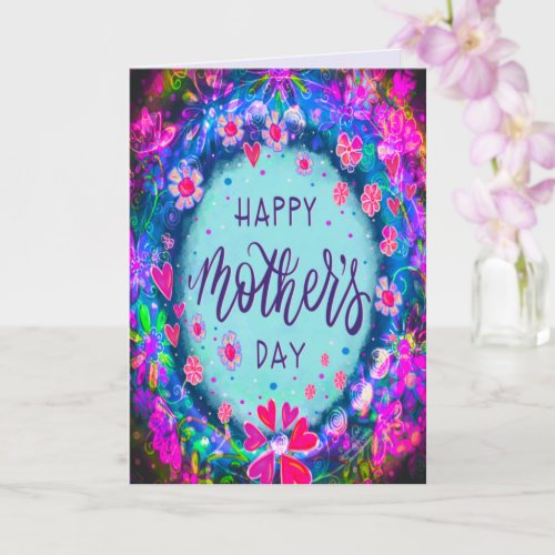 Happy Mothers Day Floral Fun Inspirivity Pretty Card