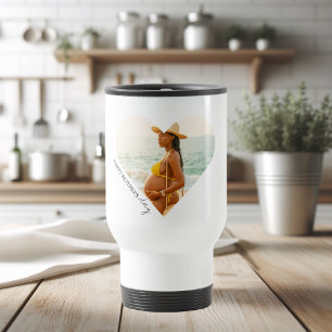 "Happy Mother’s Day Heart Photo  Travel Mug
