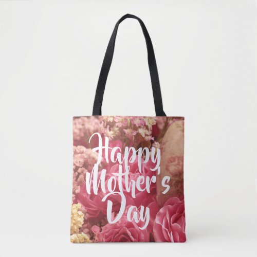 Happy Mothers Day Heart Roses Tote Bag