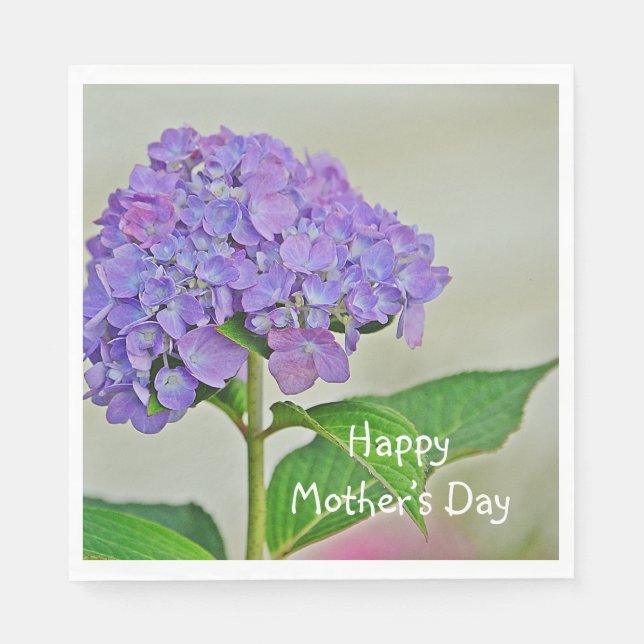 Happy Mother’s Day Hydrangea Napkins (Front)