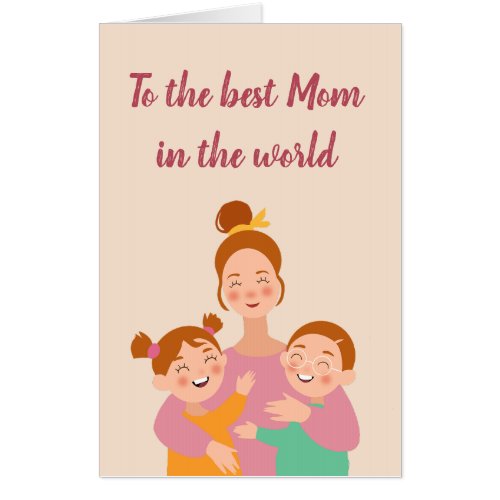 Happy Mothers Day Modern Mommy Photo Minimal Card