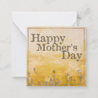 Happy Mother’s Day on Vintage Flower Meadow - Eng Note Card