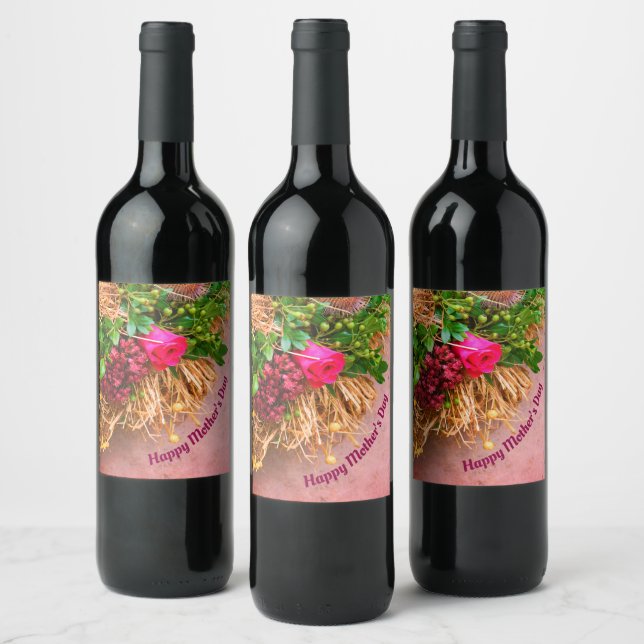 Happy Mother´s Day,Personalized Wine Label (Bottles)