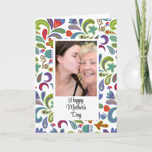 Happy Motherâs Day Photo Personalized Card