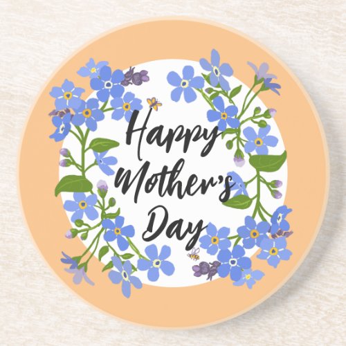 Happy Mothers Day pretty floral coaster gift 