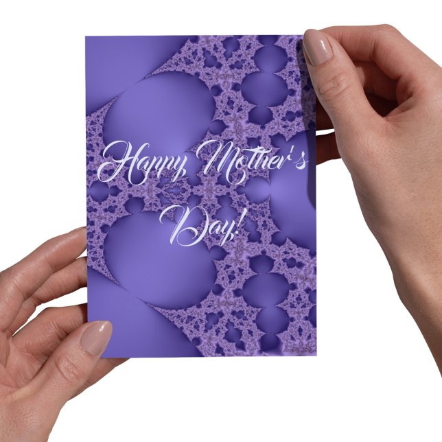 Happy Mother’s Day , purple fractal Postcard (Creator Uploaded)