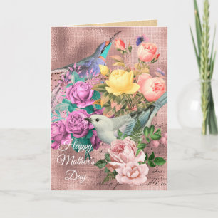 Happy Mother’s Day Song Birds, Roses & Butterflies Card