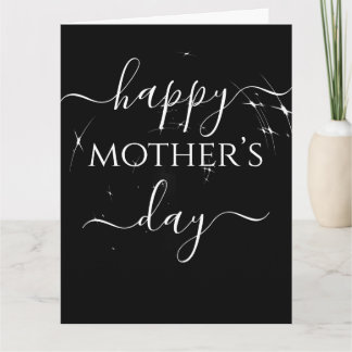 Happy Mother’s Day Stars on Black Personalized Card