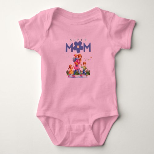 Happy motherâs day â Super mom Baby Bodysuit