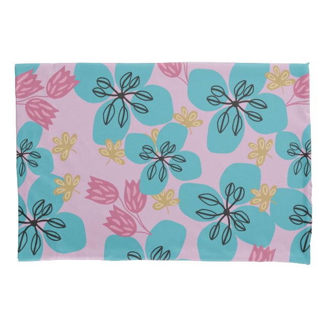 Happy mother's birthday floral pink   pillow case (Front)