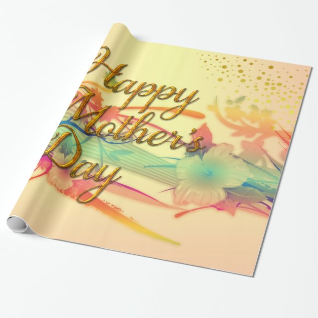 Happy Mother's Day 13 Wrapping Paper (Unrolled)